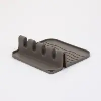 Подставка под кухонные принадлежности Доляна, 4 ячейки, 13.5&times;14&times;4 см, силикон, серая