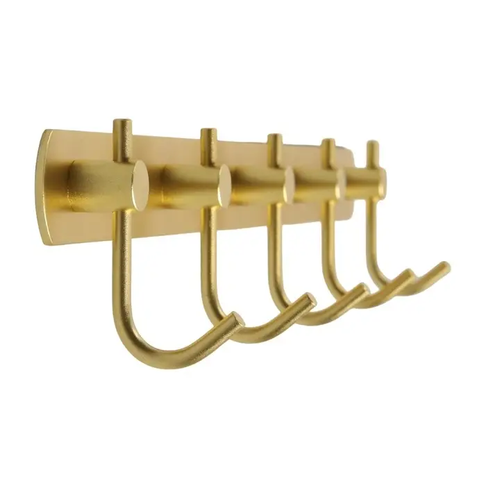 Вешалка CAPPIO CVP004, металлическая, пятирожковая, цвет золотой