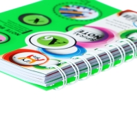 Блокнот на гребне А6, 100 листов, линия, обложка пластик, с разделителями, Ассорти МИКС Блокнот на гребне А6, 100 листов, линия, обложка пластик, с разделителями, Ассорти МИКС