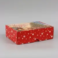 Коробка подарочная, самосборная &laquo;Новогодние традиции&raquo;,30.7&times;22&times;9.5 см