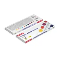 Акварель медовая ErichKrause Basic, 12 цветов, без кисти, пластик, картонный пенал