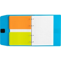 Бизнес-тетрадь со смен.блоком 120л,кл,А5, Голубой,пропилен. обл. налипучке