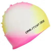 Шапочка для плавания взрослая ONLYTOP Swim, силиконовая, обхват 54-60 см, МИКС