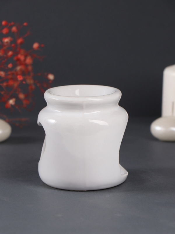 Аромалампа керамика + ароматический воск Аромалампа керамика + ароматический воск "Сердце" белая 7,5х7,5х8 см