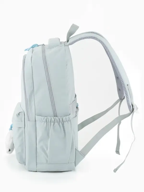 Рюкзак школьный &laquo;Зайчик&raquo;, однотонный, для девочки, 31&times;13&times;48 см, голубой