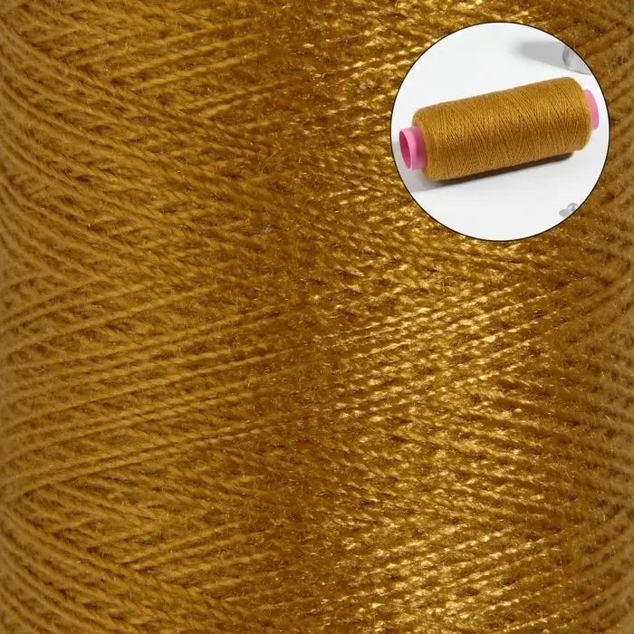 Нитки 40/2, 200 м, тёмно-жёлтые №137 Нитки 40/2, 200 м, тёмно-жёлтые №137