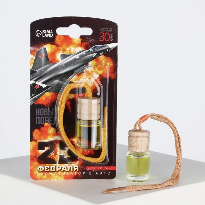 Ароматизатор в автомобиль на 23 Февраля «Самолёт», аромат: цитрус Ароматизатор в автомобиль на 23 Февраля «Самолёт», аромат: цитрус