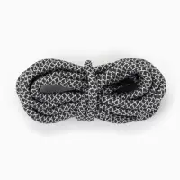 Шнурки с круг сечением люрекс узор 6мм 110&plusmn;10см (пара) серый пакет SS