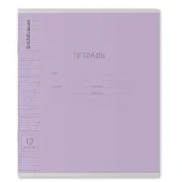 Тетрадь 12 листов, ErichKrause Visio, косая линия, 60 г/м&sup2;, обложка мелованный картон, фиолетовый, блок офсет