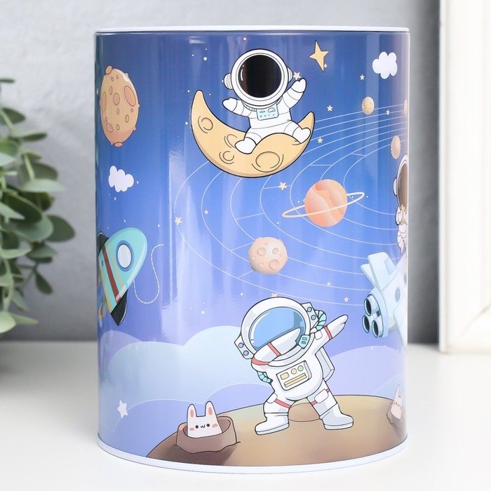 Копилка металл банка Копилка металл банка "Космические приключения" набор 3 шт 10х10х15;12х12х16;15х15х21,4 см