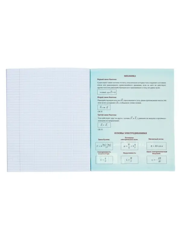 Предметная тетрадь по физике Calligrata &laquo;Пиксели&raquo;, 36 листов, в клетку, со справочным материалом, обложка из мелованного картона