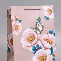 Пакет подарочный ламинированный &laquo;Бабочка&raquo;, 26&times;12&times;32 см
