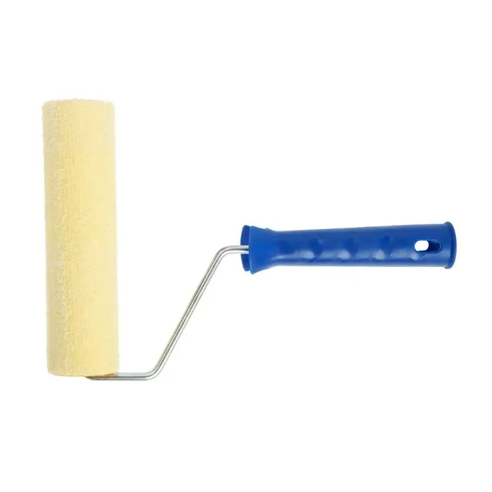 Валик ТУНДРА, велюр, 180 мм, рукоятка d=6 мм, d=42 мм, ворс 4 мм