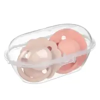 Набор классических пустышек, 2 шт., латекс, нюд/персиковый, в контейнере, от 6 мес., M&B