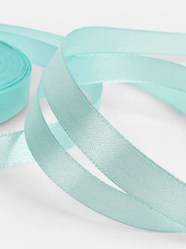 Лента атласная, 12 мм, 23±1 м, голубая №211 Лента атласная, 12 мм, 23±1 м, голубая №211