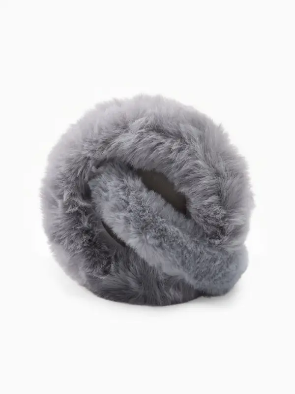Меховые наушники складные женские MINAKU, серые, размер 54-58 Меховые наушники складные женские MINAKU, серые, размер 54-58