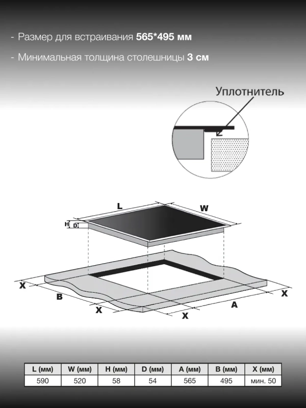 Индукционная варочная поверхность HHI 6786 GR Индукционная варочная поверхность HHI 6786 GR