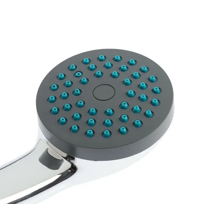 Душевая лейка со шлангом, гайки металл, держатель, крепеж в комплекте.