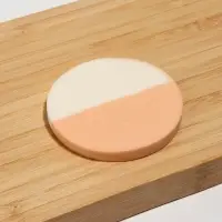 Спонж для макияжа, d=5.5 см, белый, бежевый