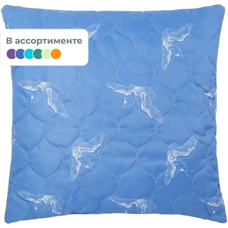 Подушка Лебяжий пух Полезные 68х68,полиэфир.волок/полиэстер в скрутке,257/1