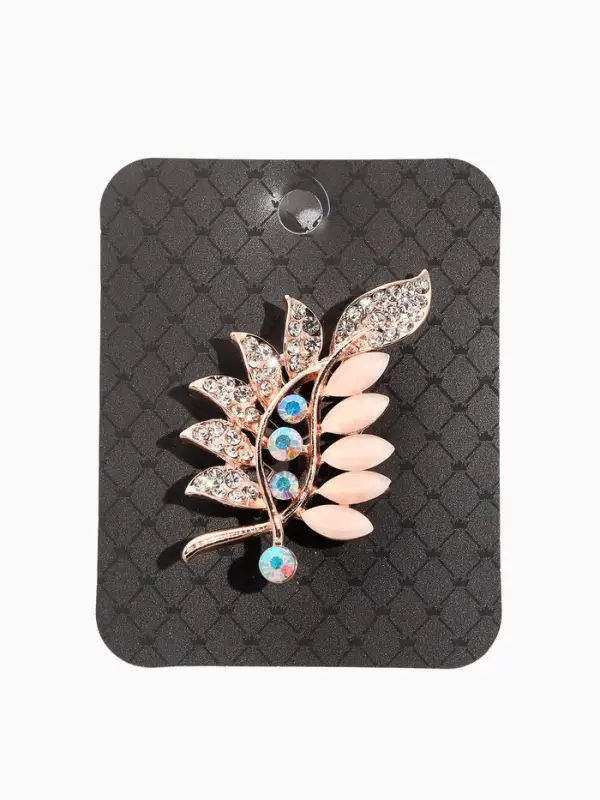 Брошь &laquo; Соло&raquo;, веточка, цветная в золоте