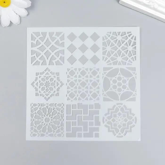 Трафарет пластик  Трафарет пластик "Геометрия" 13х13 см