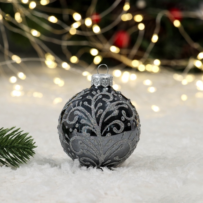 Шар Шар "Морозная вьюга 1", 65 мм., в подарочной упаковке