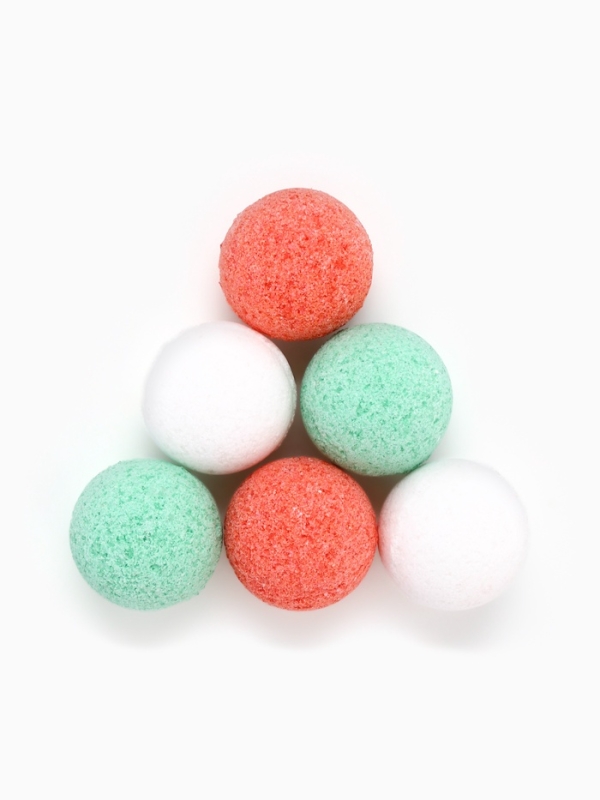 Набор бомбочек для ванны в пакете Набор бомбочек для ванны в пакете "Чудесной зимы", 6 шт по 20 гр, ягодный пунш