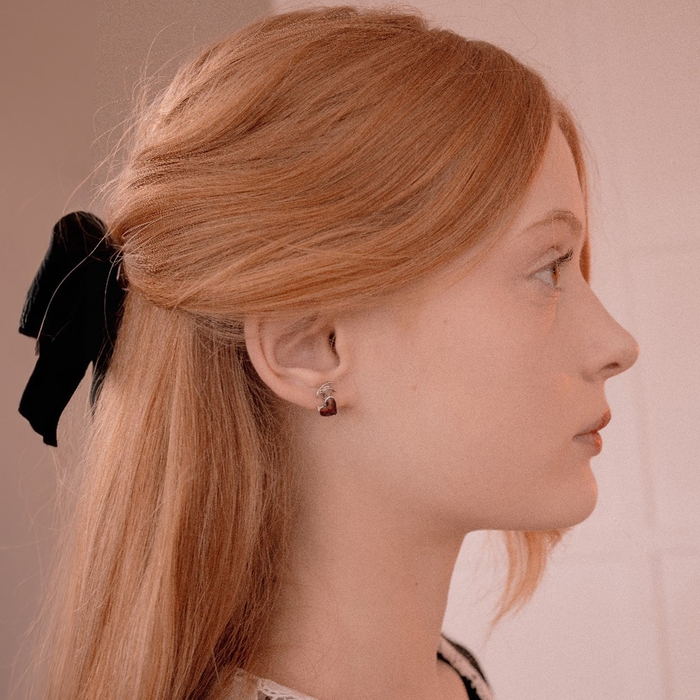 Серьги эмаль «Дьяволёнок» сердце, цвет красный в серебре Серьги эмаль «Дьяволёнок» сердце, цвет красный в серебре