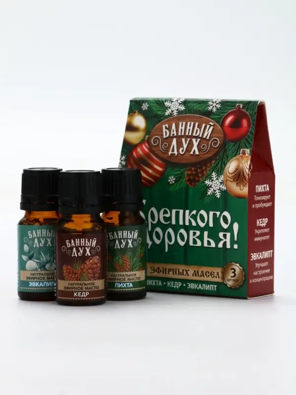 Эфирное масло, набор 3 шт х 10 мл, Банный Дух