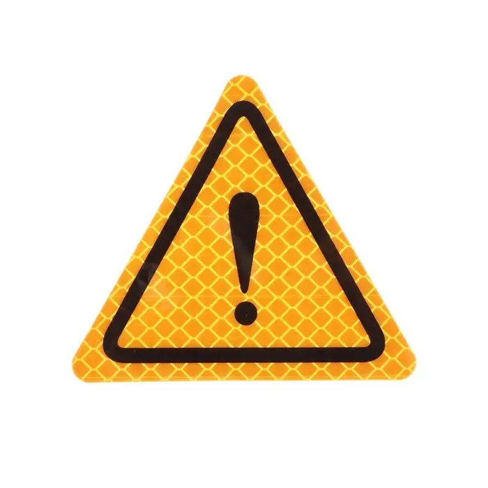 Наклейка на авто Восклицательный знак, 8×8 см, оранжевый Наклейка на авто Восклицательный знак, 8×8 см, оранжевый