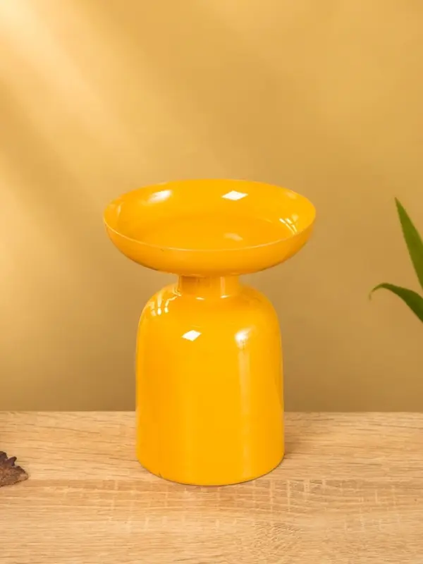 Подсвечник на 1 свечу "Песок" глянцевый 10х10х13 см