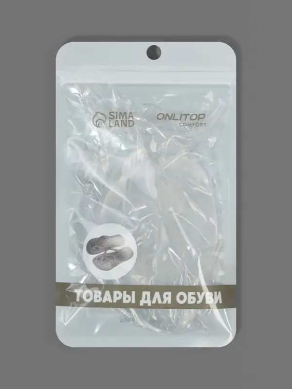 Полустельки для обуви, с протектором, с разделителем, силиконовые, 9.4&times;6.4 см, пара, прозрачные