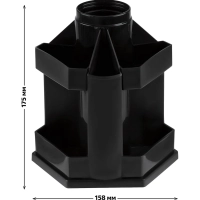 Подставка-органайзер д/канц.мелочей Attache Maxi Desk 10отд вращ-я черная
