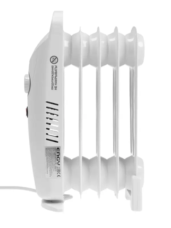 Обогреватель масляный ENGY EN-1705, 5 секций, напольный, 500 Вт, 5 м&sup2;, белый