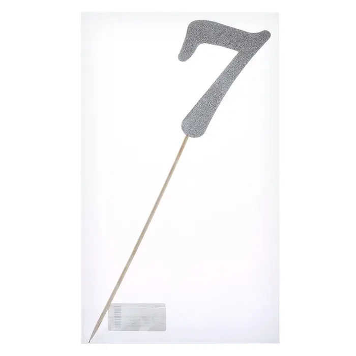 Топпер в торт «Цифра 7», цвет серебро Топпер в торт «Цифра 7», цвет серебро