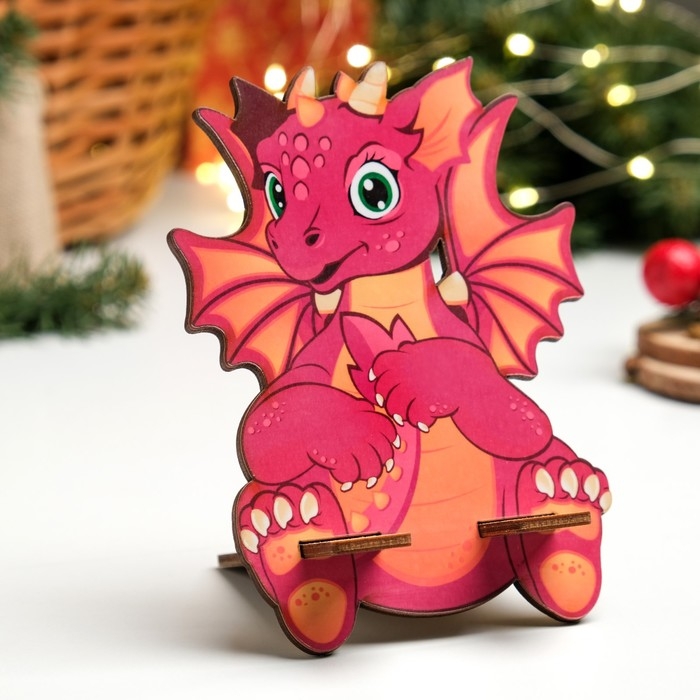 Подставка под телефон "Дракон розовый", 143 х 105мм