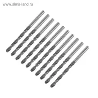 Сверло по металлу ТУНДРА, HSS, цилиндрический хвостовик, 4.8&times;85 мм, 10 шт.