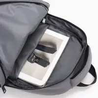 Рюкзак городской, 2 отделения, 3 кармана, водонепроницаемое дно, 27&times;14&times;39 см, серый