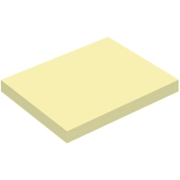 Бумага для заметок с клеевым краем 38x51 мм, 100 л, пастел. желтый