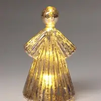 Фигурка стеклянная с подсветкой &laquo;Снежный ангел&raquo;, 9&times;9&times;14 см