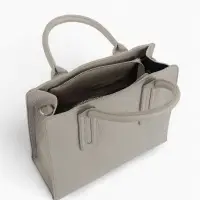 Сумка женская тоут TEXTURA на молнии, 29&times;10&times;25 см, однотонная, серая