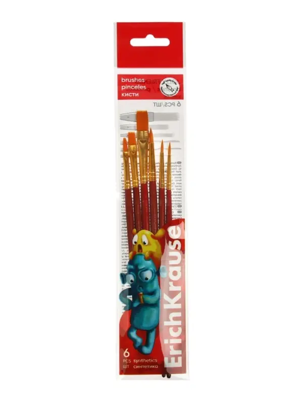 Набор кистей 6 штук ErichKrause Jolly Friends