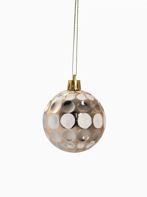 Ёлочные игрушки &laquo;Мелодия&raquo; ассорти люкс, шары новогодние, d=6 см, набор 24 шт., бело-золотой