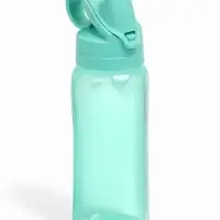 Бутылка для воды спортивная, прозрачная, 450 мл, 20&times;8 см, пластиковая, бирюзовая