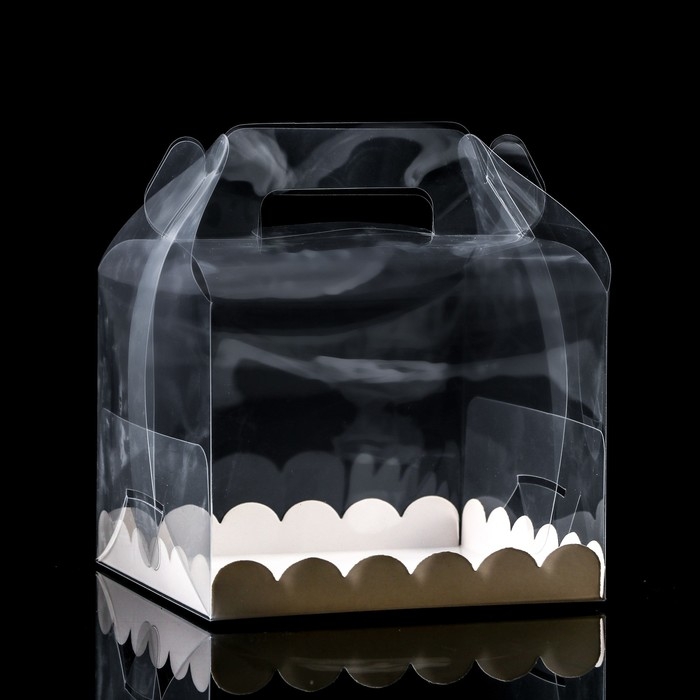 PVC Коробка для бенто-торта 16 х 16 х 12 см PVC Коробка для бенто-торта 16 х 16 х 12 см