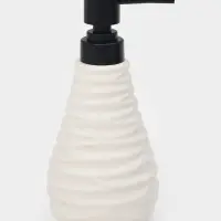 Набор для ванной "Sea Salt", 3 предмета (дозатор для мыла, стакан, подставка), цвет белый