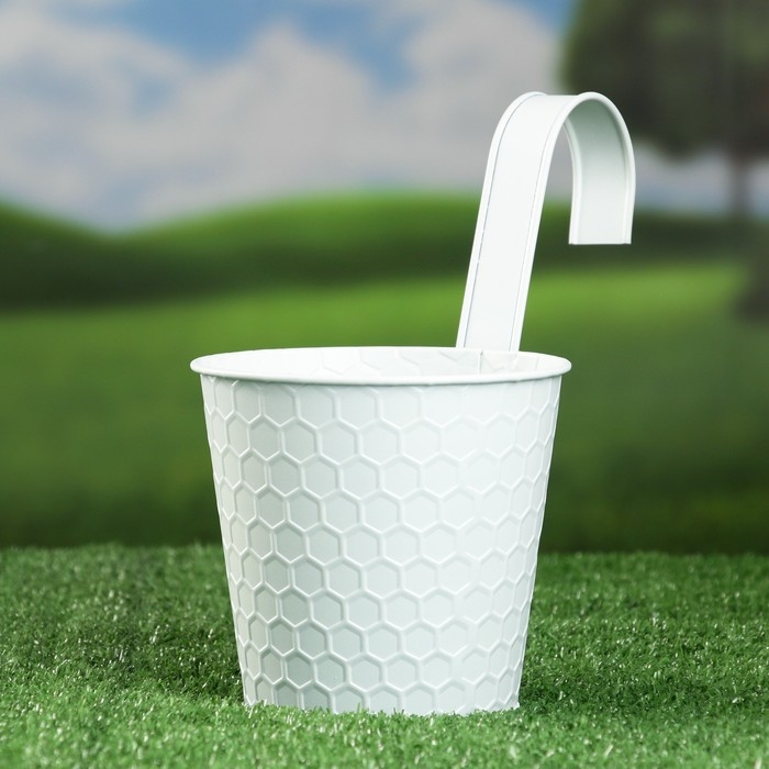 Кашпо подвесное «Ведерко Линда», 12×10×13 см, белое