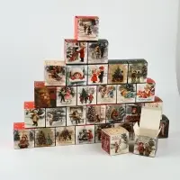 Коробки для адвент - календаря новогодние &laquo;Советский&raquo;, набор 31 шт., 7&times;7&times;7 см