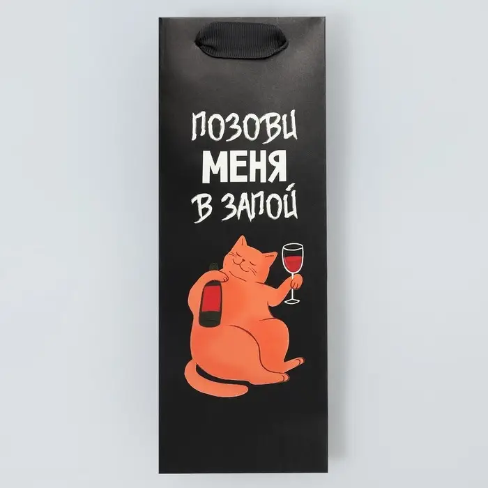 Пакет подарочный, упаковка «В запой», 9 х 25 х 8.5 см Пакет подарочный, упаковка «В запой», 9 х 25 х 8.5 см